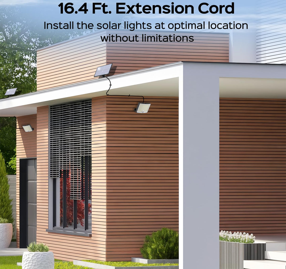 Adiding solar outdoor light weatherproof design withstands rain and heat