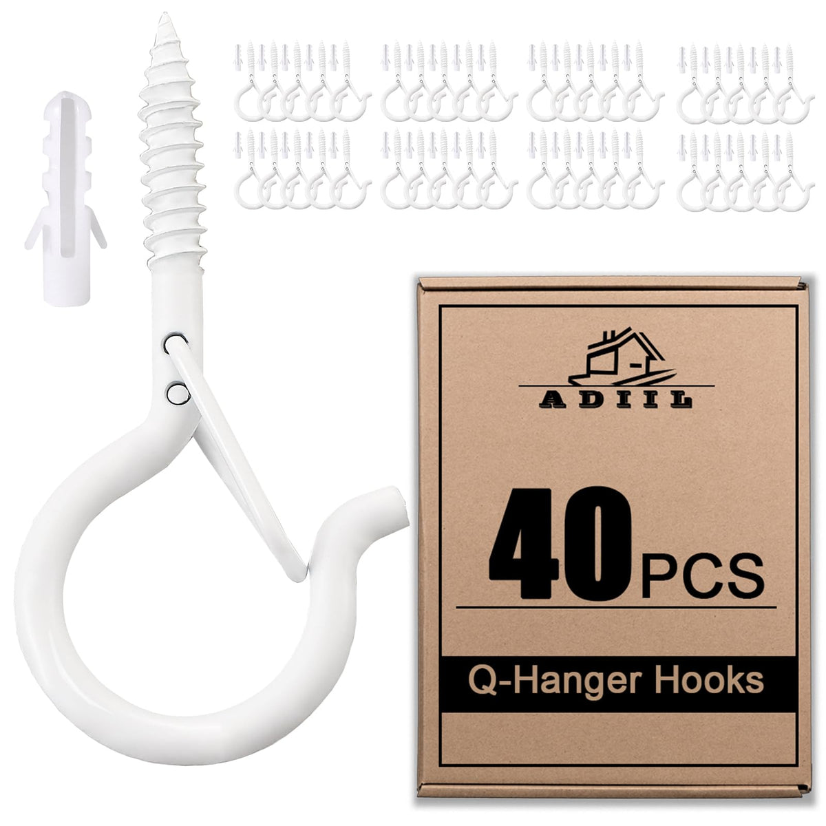 ADIIL Q Hanger Hooks with safety buckle securely hold outdoor lights.