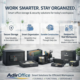 AdirOffice anti-pry latch reinforces security against tampering