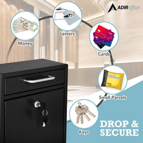 AdirOffice bin door demonstrates anti-fishing design for larger items