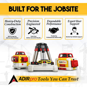 AdirPro rod with red foot markings improve visibility at work sites