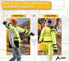 AdirPro laser level tripod shoulder strap enables easy field transport