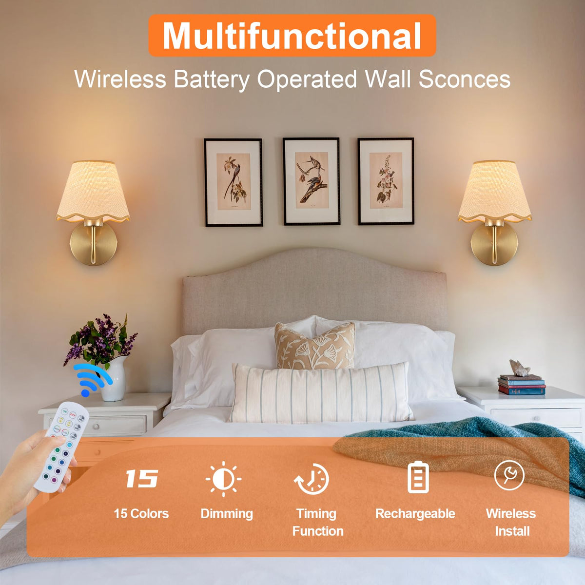 ADISUN LED bulbs included illuminate hallways and bedrooms efficiently.