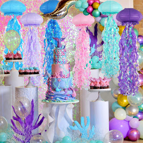 ADLKGG jellyfish lanterns for mermaid birthday and ocean decor use.