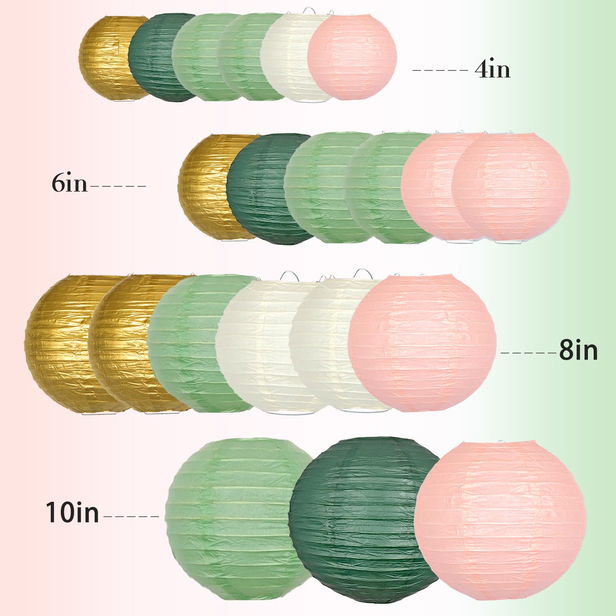 ADLKGG 21pc assorted set lanterns offer flexible decor options.