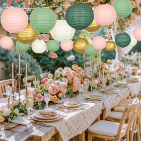 ADLKGG paper lantern 4in pink lantern adds a pop of color.