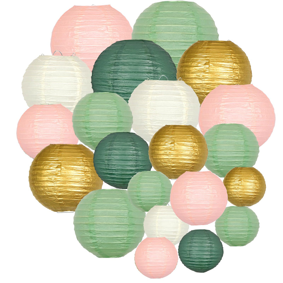 ADLKGG paper lantern 4in sage green lantern for intimate table decor.