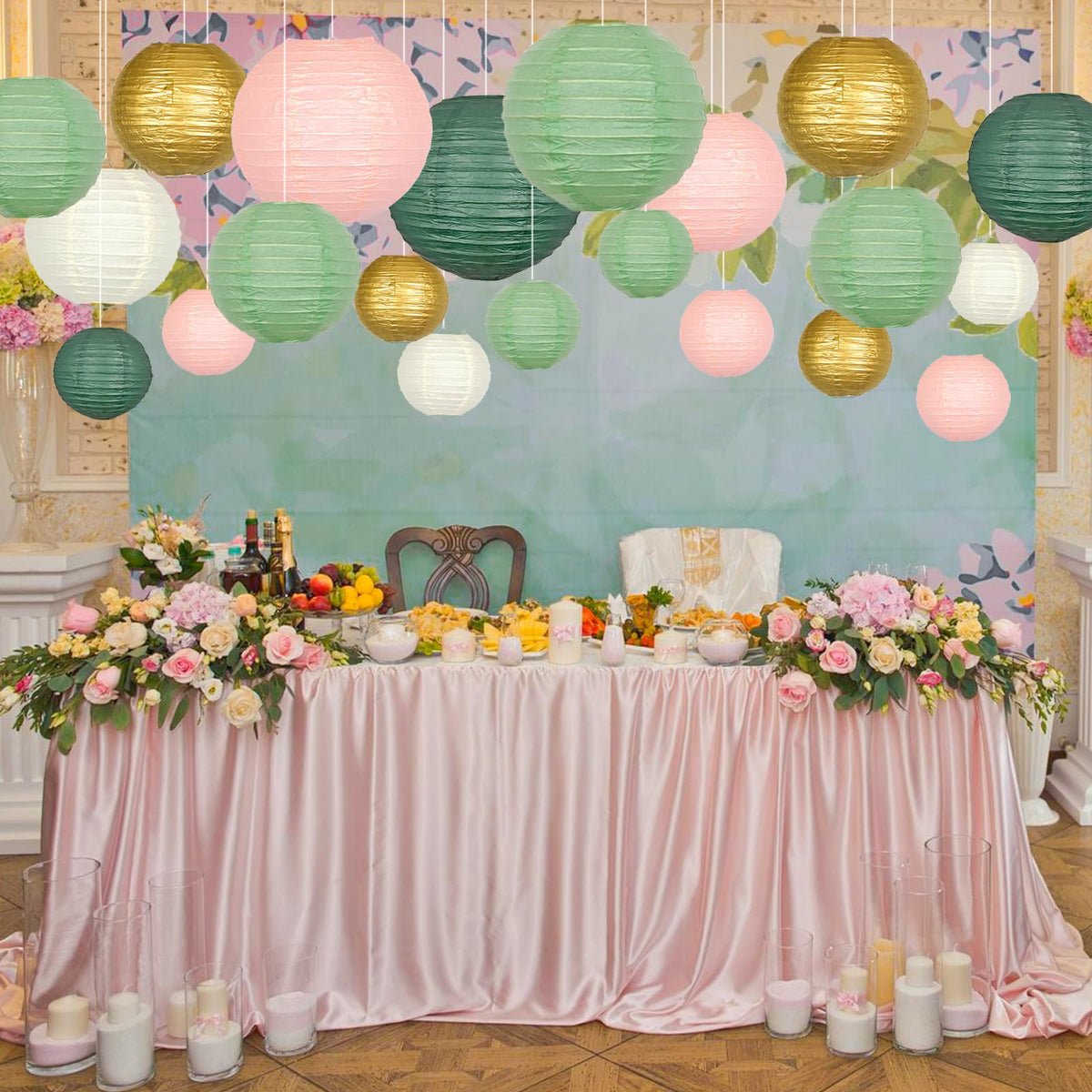 ADLKGG paper lantern 8in white lantern ideal for backdrops.