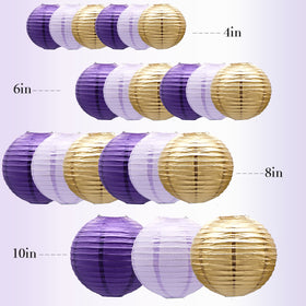 ADLKGG 6inch purple-lavender lanterns ideal for versatile venue decorating.