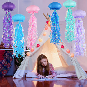 ADLKGG jellyfish lanterns with top wire for easy hanging and arrangement.