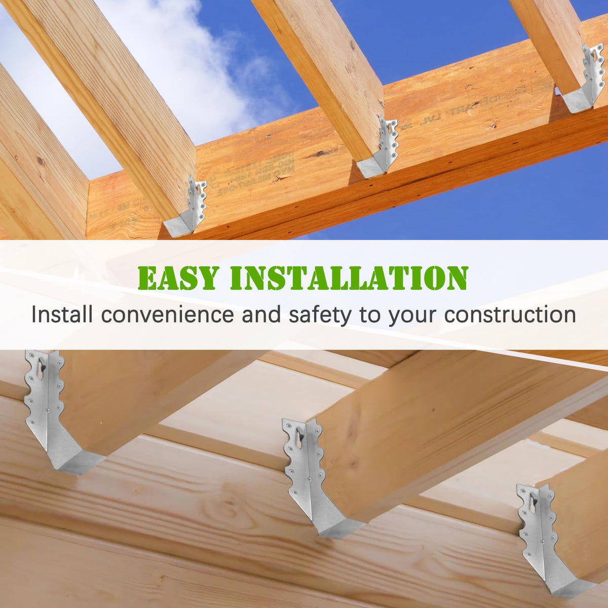 ADLMPW 2x4 joist hanger enabling sturdy joist-to-header connections.