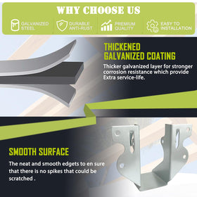 ADLMPW hanger with screws facilitates quick, secure installation.