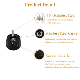 ADLUKAE universal-fit feet protect various furniture bottoms and devices.