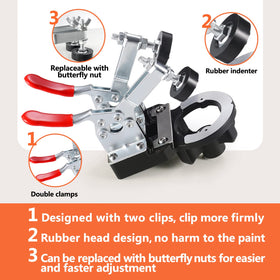 Adoles 35mm concealed hinge jig, adjustable opening depth for versatile placement.