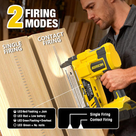 ADOTOCAM 18ga nails loaded kit ready for quick woodworking tasks.