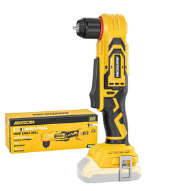 ADOTOCAM right-angle drill with DeWalt 20V compatibility for flexible power applications.
