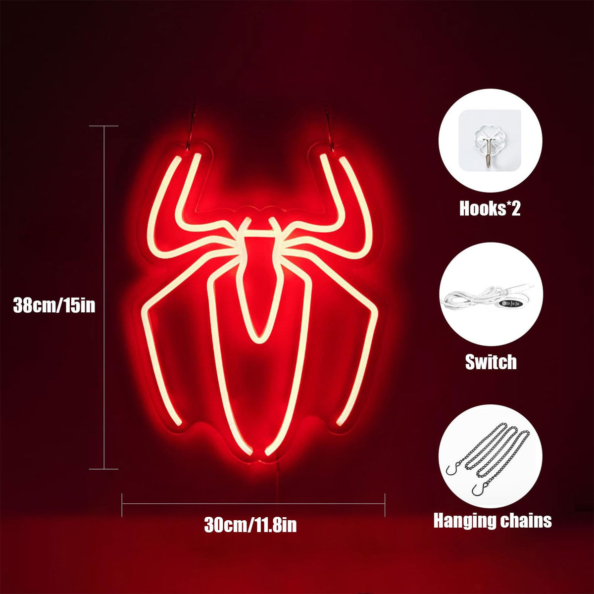 ADS JIE spider kids room decor with friendly glow