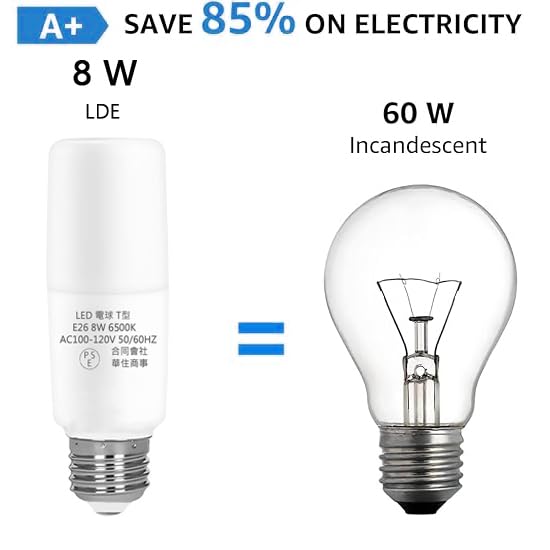 Adzok LED E26 daylight 6000K bulb provides crisp color with 360-degree coverage.