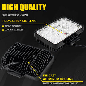 Adzoon LED 6-inch light aboard a boat deck for nighttime visibility