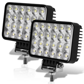 Adzoon LED 6-inch tractor light front view with wide flood coverage