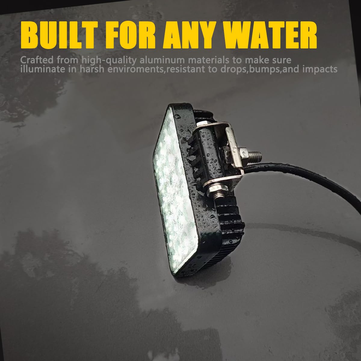 Adzoon LED 6-inch light mounted on bumper for rugged off-road visibility