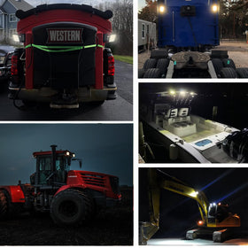 Adzoon LED 6-inch light on off-road vehicle highlights durable construction