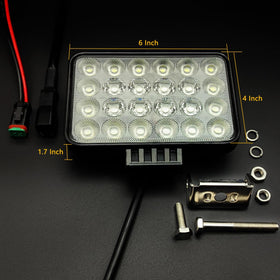 Adzoon LED 6-inch light side view showing compact mountable design