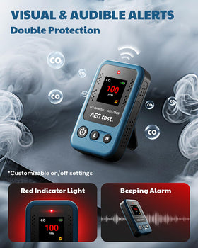 Aegtest AGT-2309 audible and visual alerts for immediate awareness