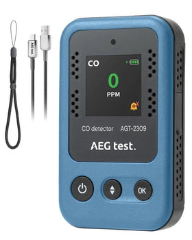Aegtest AGT-2309 carbon monoxide detector portable for on-the-go safety and monitoring