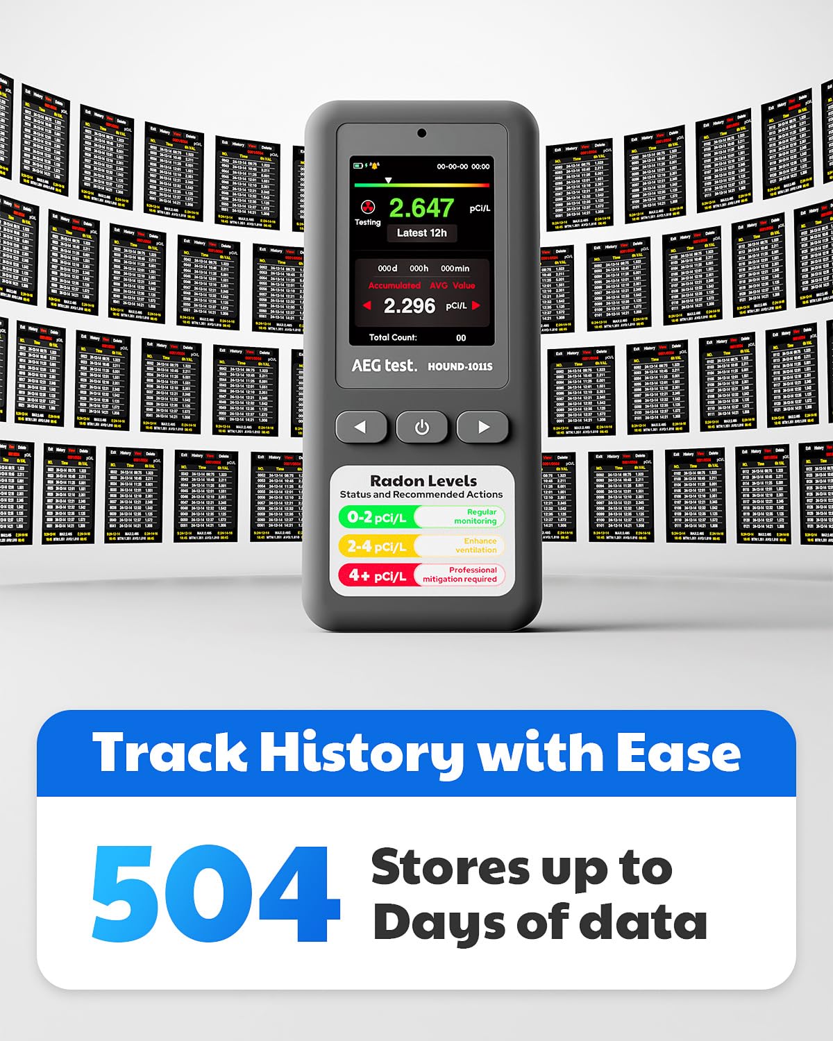 AEGTEST HOUND-1011S long battery life supports travel monitoring.