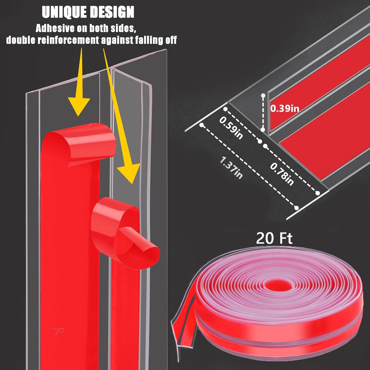 AEIOUD door seal strip being applied around door frame with adhesive