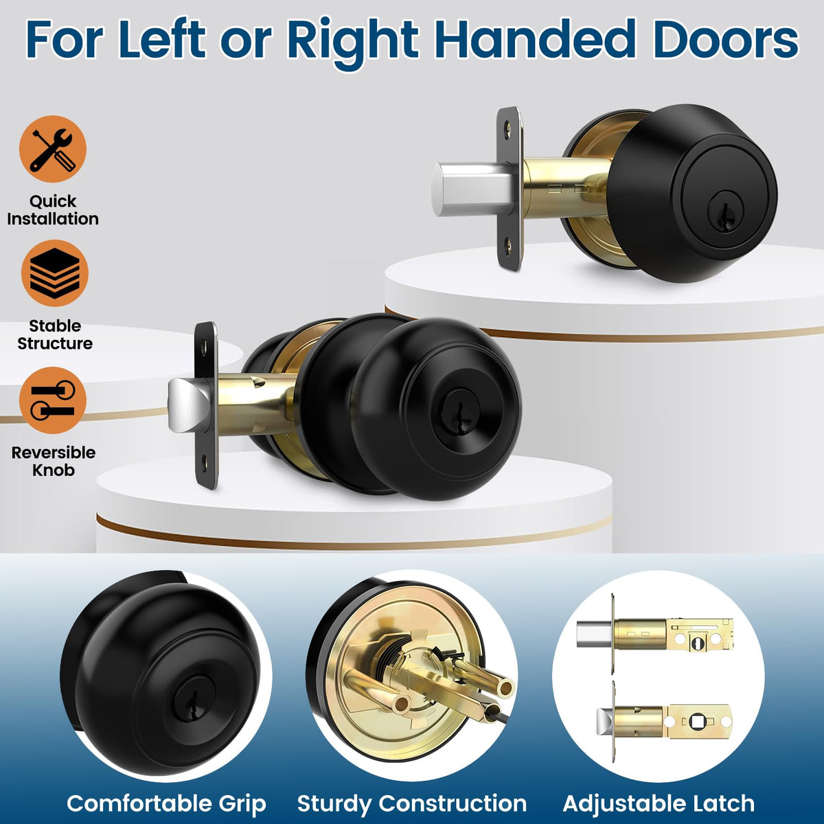 AEEKEL copper lock cylinder and anti-saw bolts for durable security
