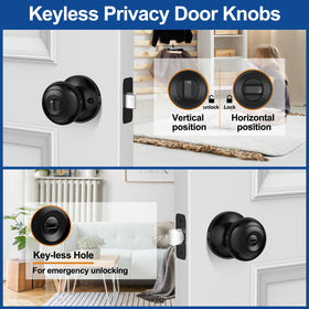 AEEKEL installation guide image showing quick setup for the privacy knob