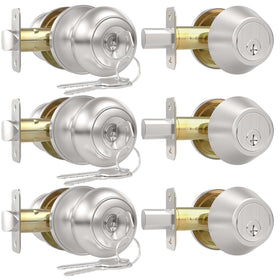 AEEKEL exterior door knob keyed alike on the front door for simplified key management.