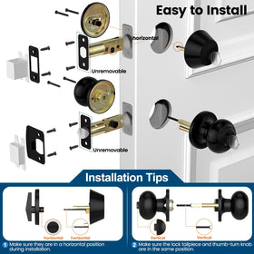 AEEKEL matte black finish offering rust resistance on exterior knob