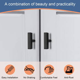 AEEKEL pack of 30 matte black knobs demonstrates consistent styling across cabinets