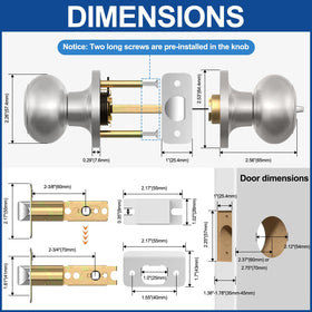 AEEKEL 6-pack with screws and latch for easy interior door installation.