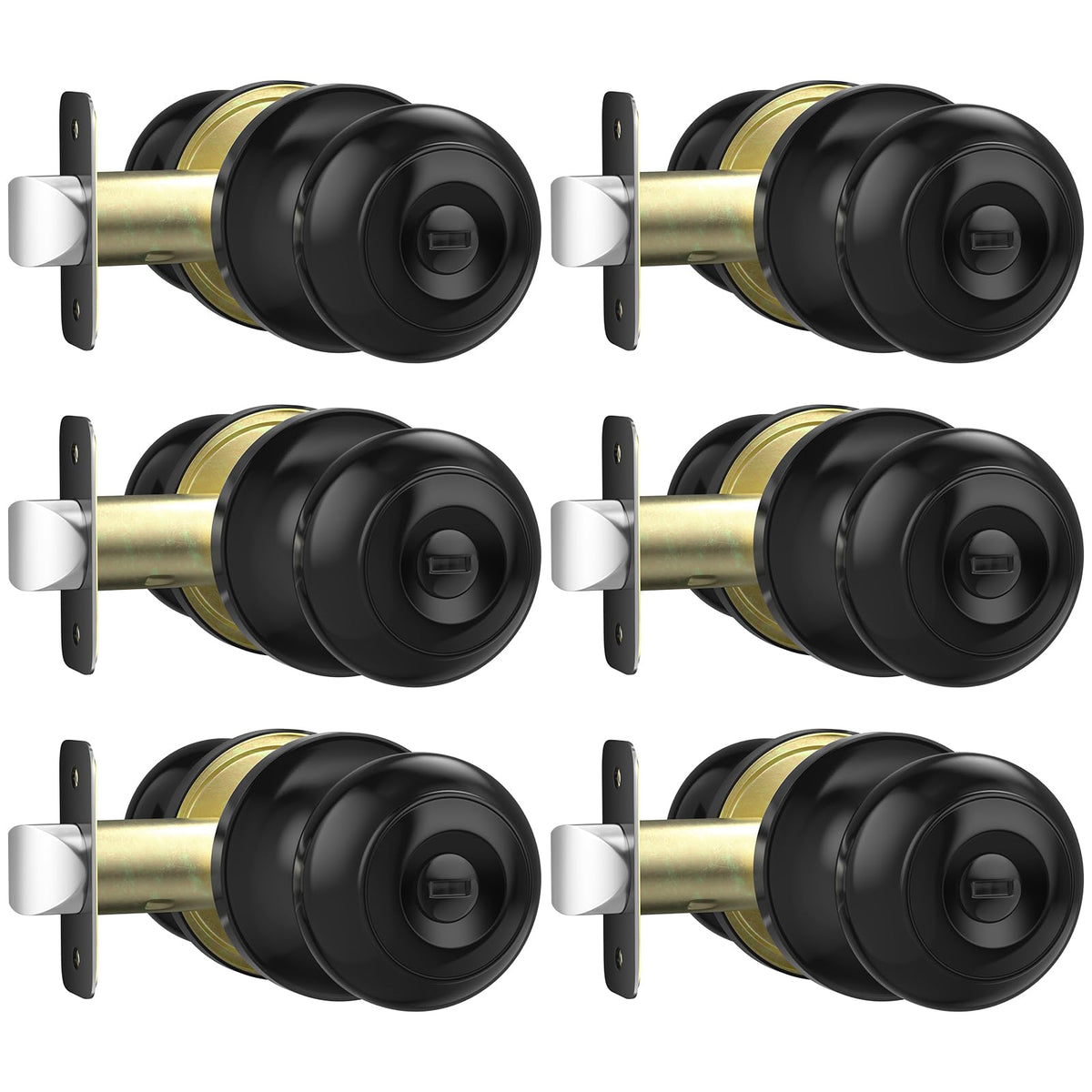 AEEKEL privacy door knob matte black with hardware for easy installation