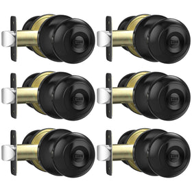 AEEKEL privacy door knob matte black with hardware for easy installation