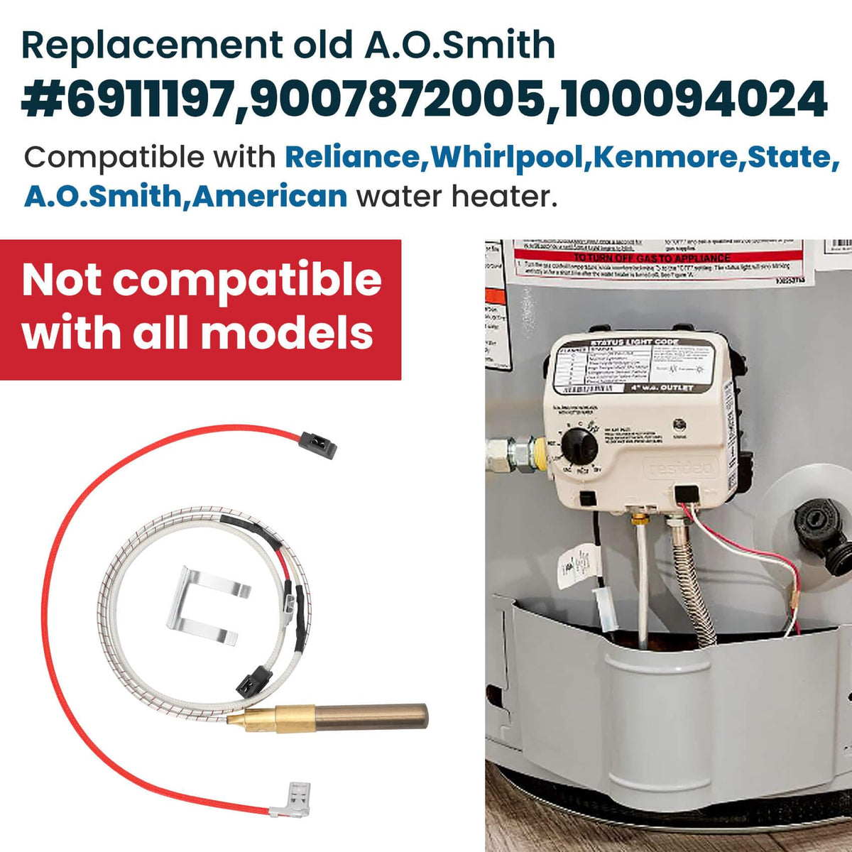 Aekops installation steps for replacing the thermopile in under 30 minutes.