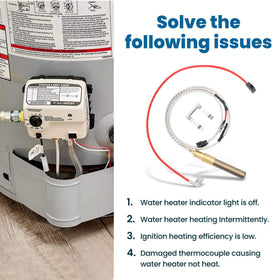 Aekops thermopile replacement with major model references listed.
