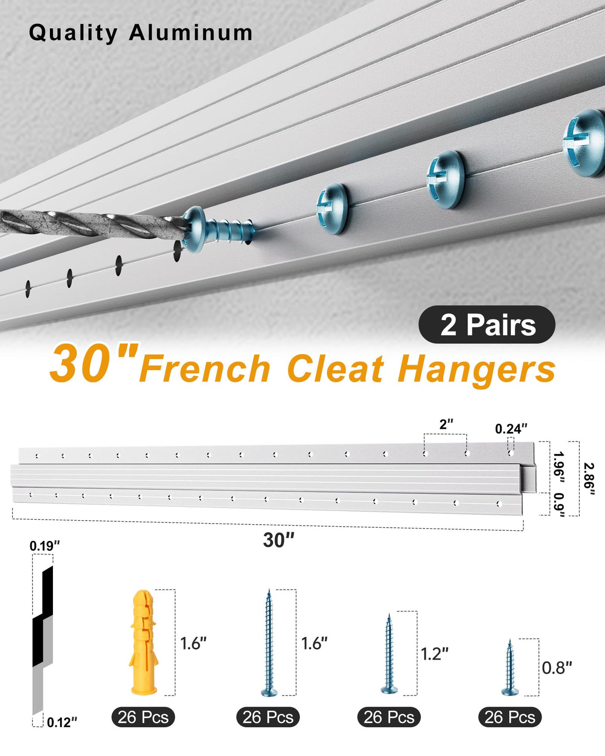 AENTGIU aluminum Z clips 30-inch interlocking system for stability