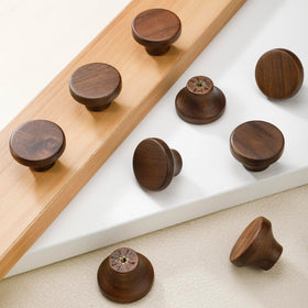 AENZOOY walnut octagon handle 39mm adds rustic charm.