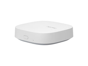 Aeotec Smart Home Hub2 V4 back panel shows Ethernet port for reliable setup.