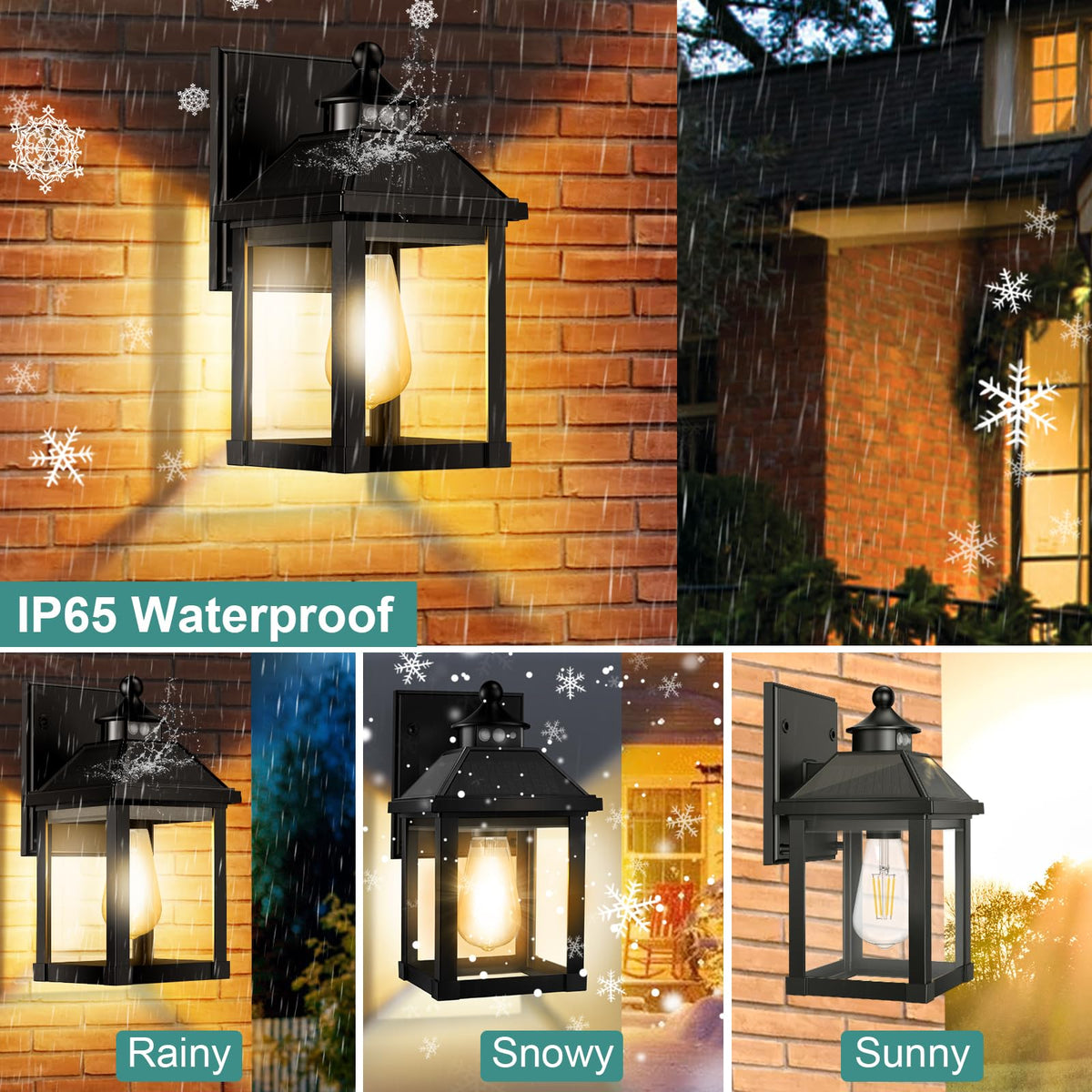 AEQ porch light includes 2700K warm bulb for inviting glow