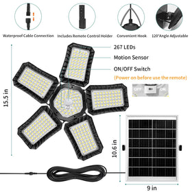AEQ Solar Shed Light includes a 16.5 ft cable for flexible placement and charging.