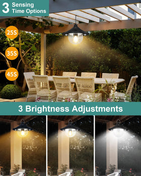 AEQ solar light dual motion sensors detect activity up to 20 feet for security