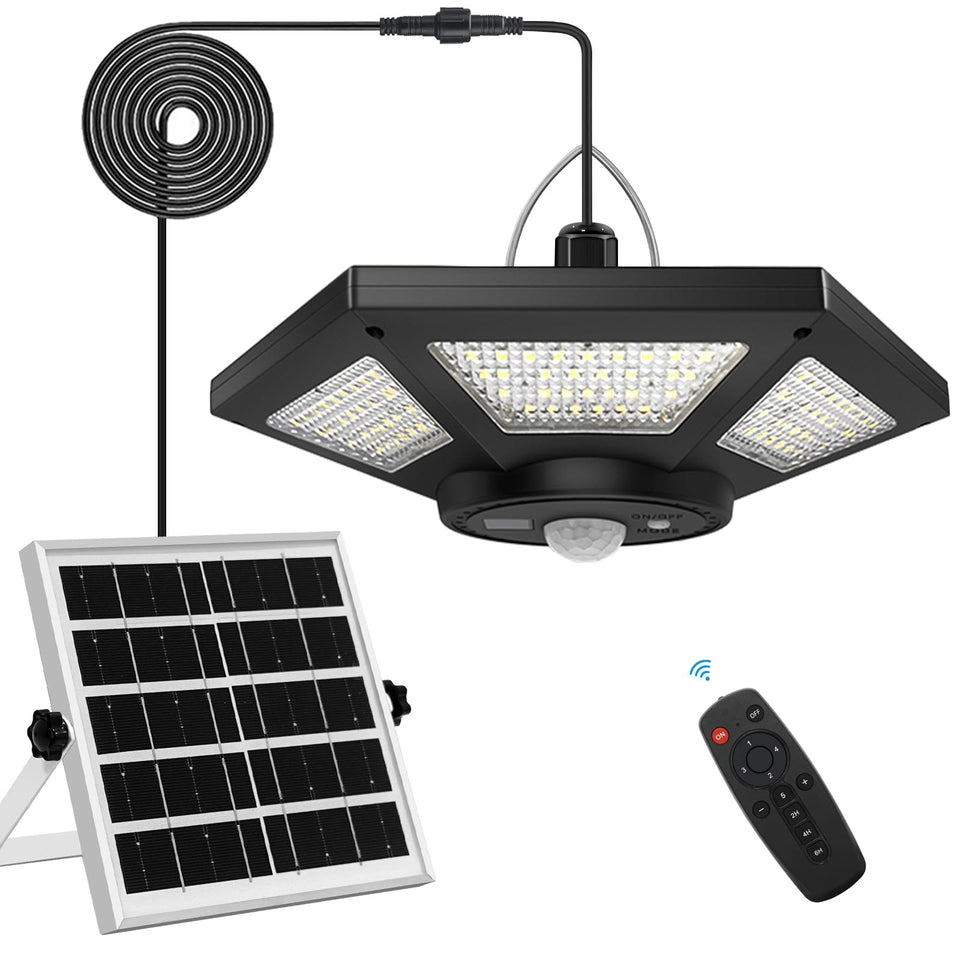 AEQ Solar Shed Light for indoor and outdoor use provides reliable daytime illumination without electrical wiring.