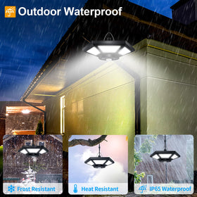 AEQ Solar Shed Light includes motion sensor for hands-free illumination when needed.