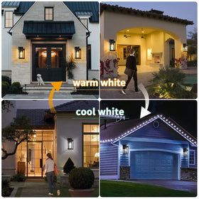 AEQ solar wall light uses E26 bulbs for flexible color options